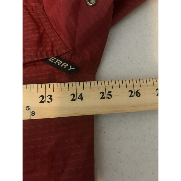 Sperry Top Sider Full Zip Jacket Mens Medium Hidden Hood Adjustable Bottom - Picture 9 of 11